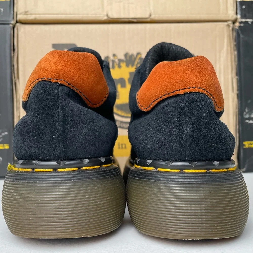 Vintage Dr. Martens MIE Blue Orange Stripe Chunky Oxfords Shoes UK 6 - Picture 12 of 16